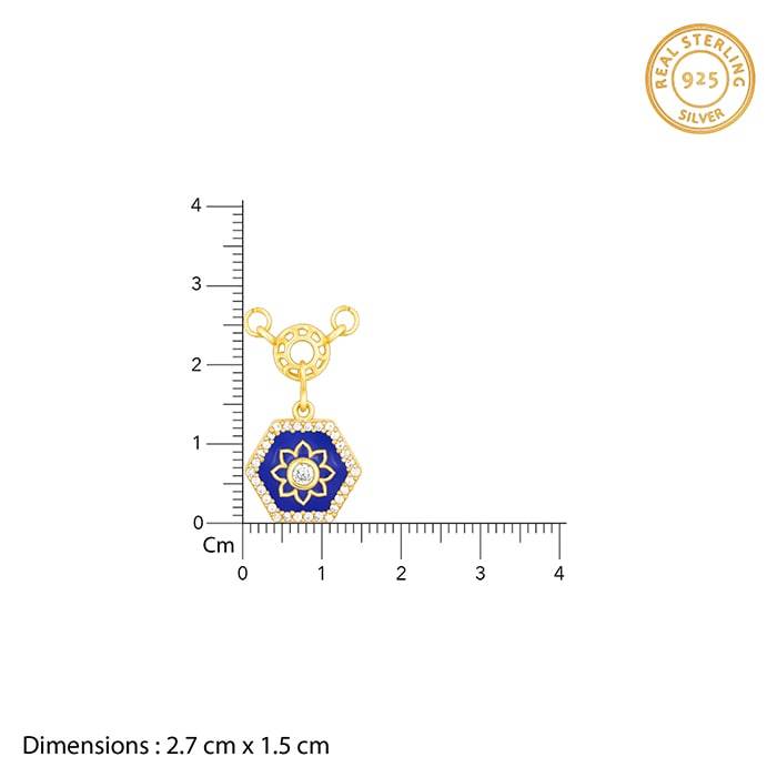 Giva 925 Sterling Silver Golden Taj Mosaic Pendant And Earrings Set | Gifts For Women And  : PD01567ER01893