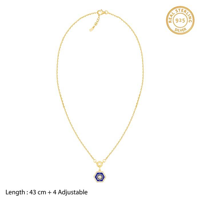 Giva 925 Sterling Silver Golden Taj Mosaic Pendant And Earrings Set | Gifts For Women And  : PD01567ER01893