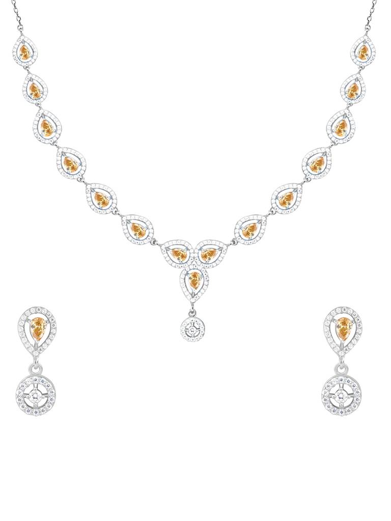 GIVA 925 Sterling Silver Honey Stone Drop Set