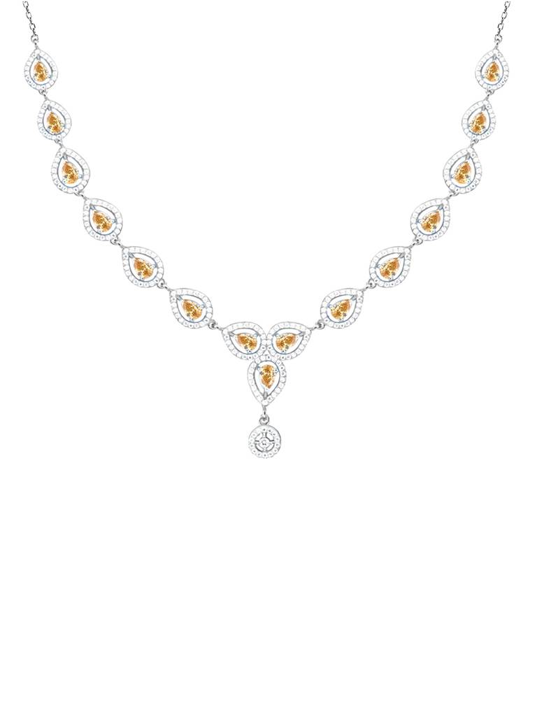 GIVA 925 Sterling Silver Honey Stone Drop Necklace