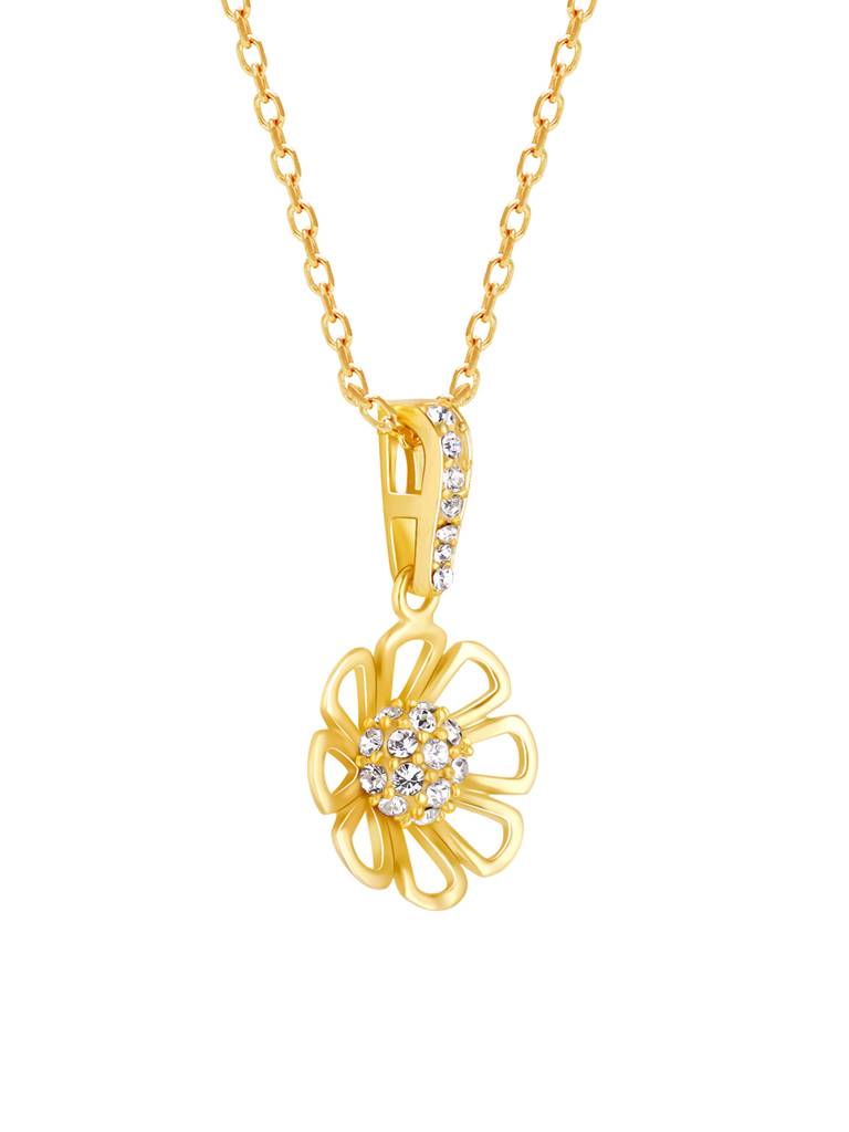 GIVA 925 Sterling Silver Golden Daisy Dream Pendant with Link Chain