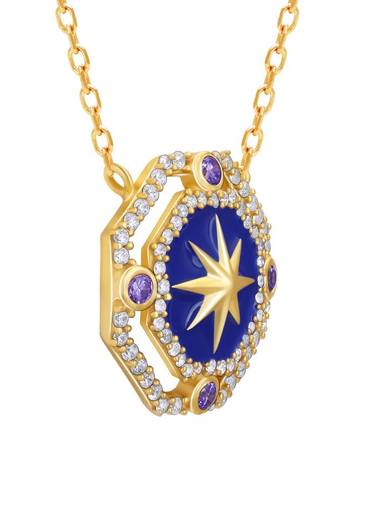 GIVA 925 Sterling Silver Golden St Peters Church Sky of Love Necklace