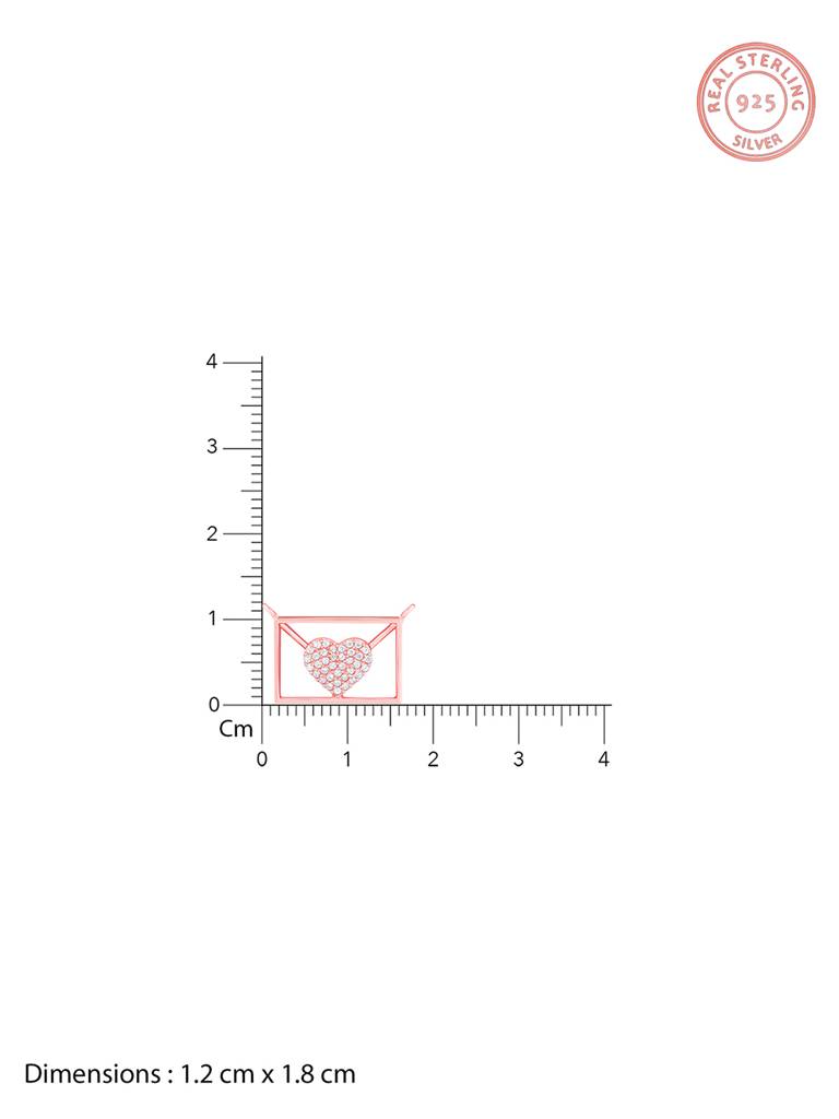 GIVA 925 Sterling Silver Rose Gold Love Letter Necklace