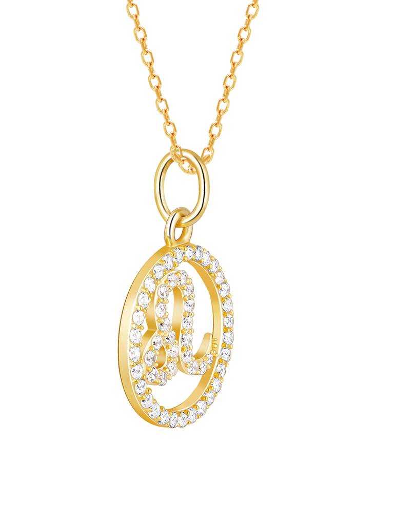Giva 925 Sterling Silver Golden Leo Pendant With Link Chain