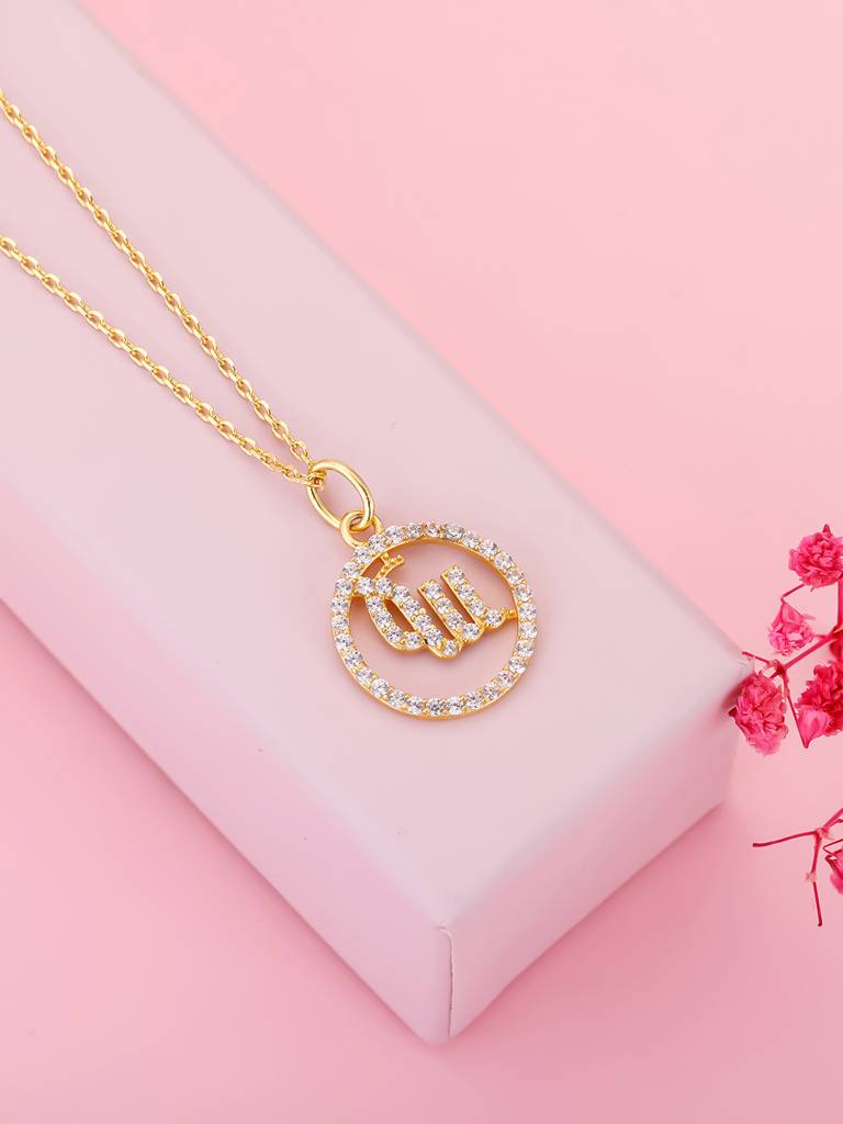 Giva 925 Sterling Silver Golden Virgo Pendant With Link Chain