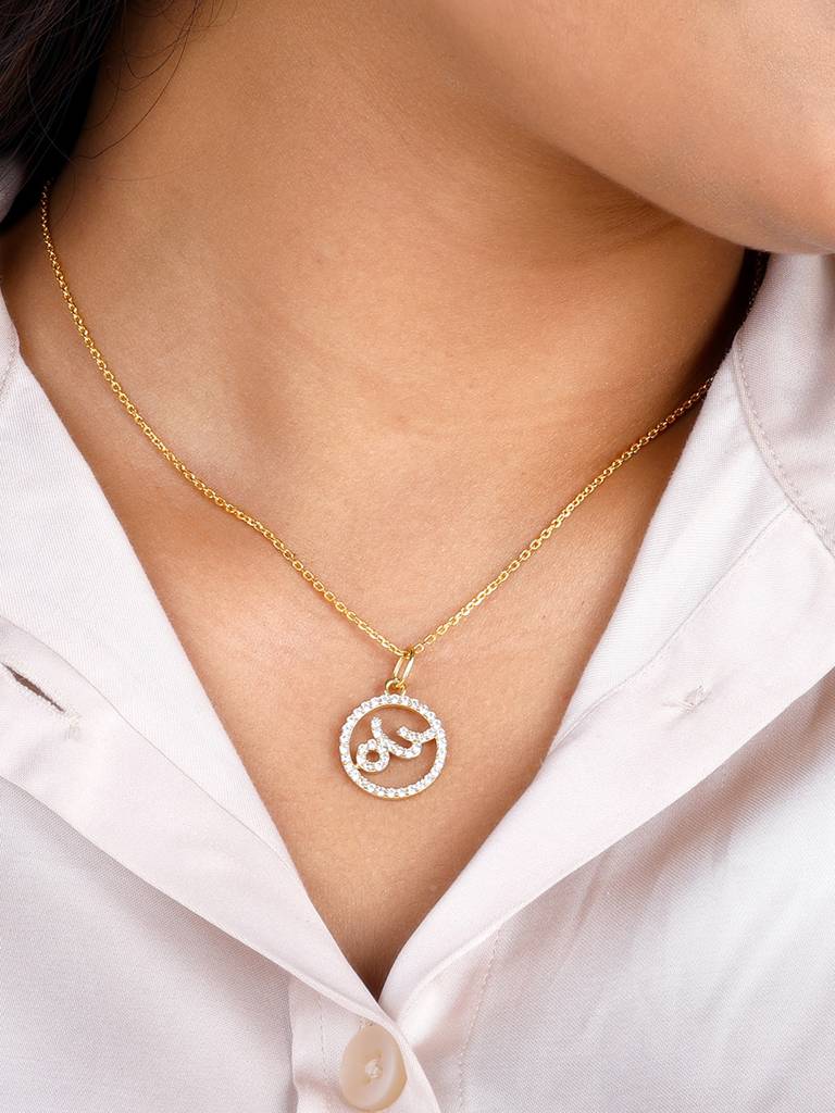 Giva 925 Sterling Silver Golden Capricorn Pendant With Link Chain