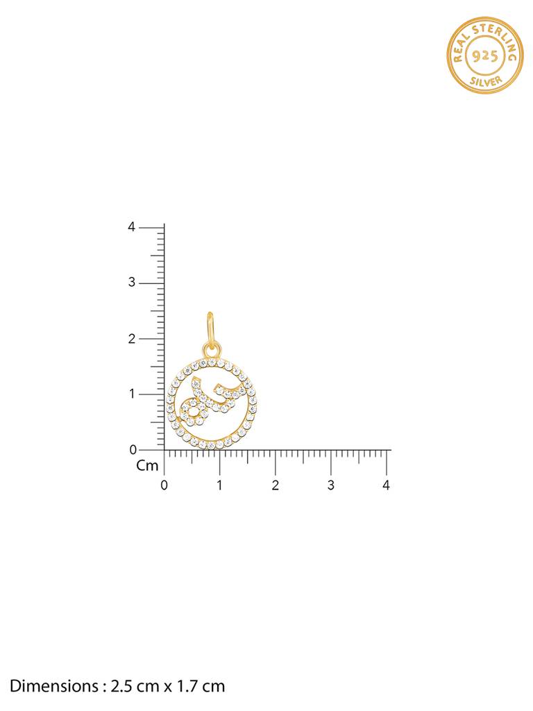 Giva 925 Sterling Silver Golden Capricorn Pendant With Link Chain