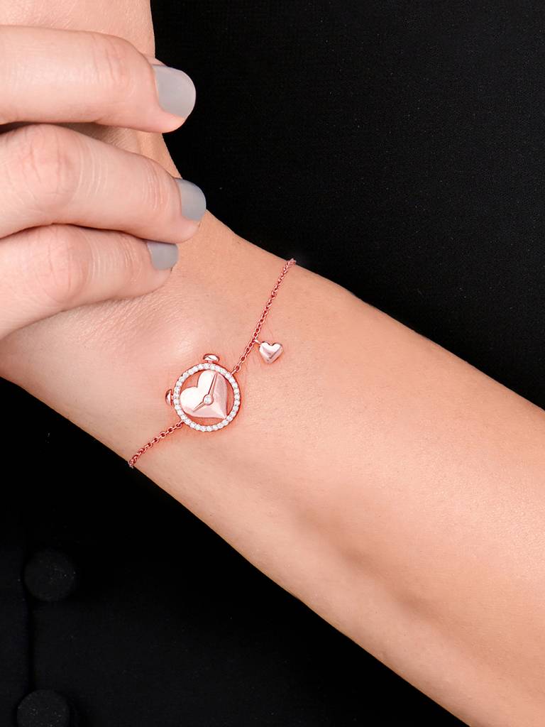 GIVA 925 Sterling Silver Rose Gold I Miss You Set of Three