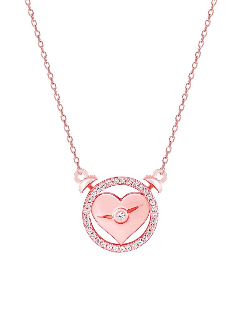 GIVA 925 Sterling Silver Rose Gold I Miss You Necklace