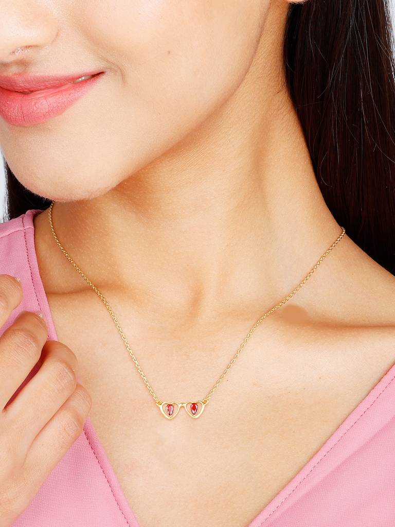 GIVA 925 Sterling Silver Golden My Eyes on You Necklace
