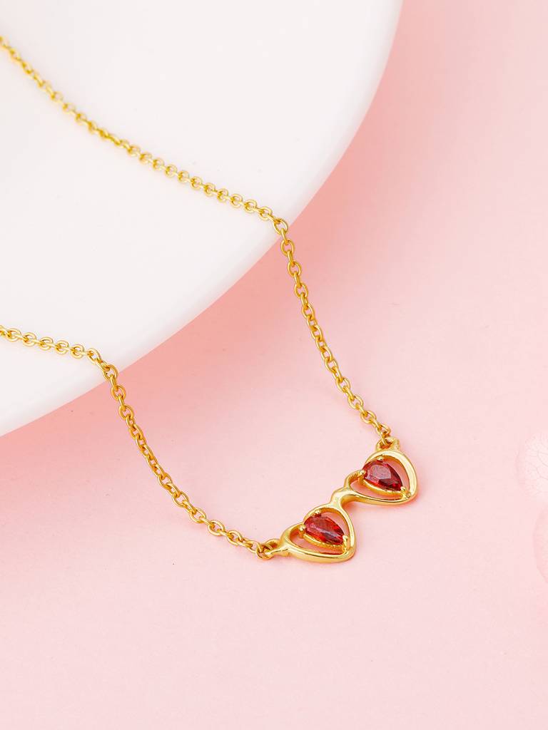 GIVA 925 Sterling Silver Golden My Eyes on You Necklace