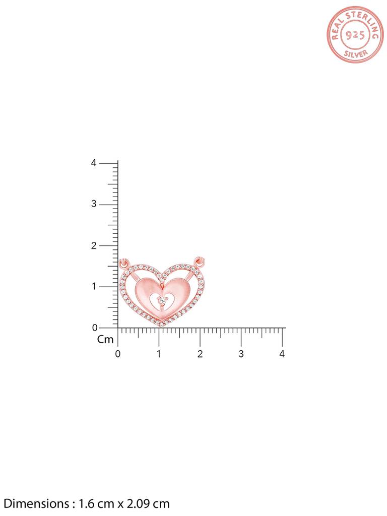 GIVA 925 Sterling Silver Anushka Sharma Rose Gold Love Affair Mangalsutra Set