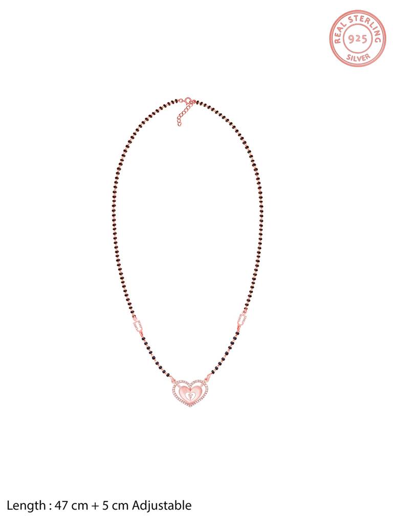 GIVA 925 Sterling Silver Anushka Sharma Rose Gold Love Affair Mangalsutra Set