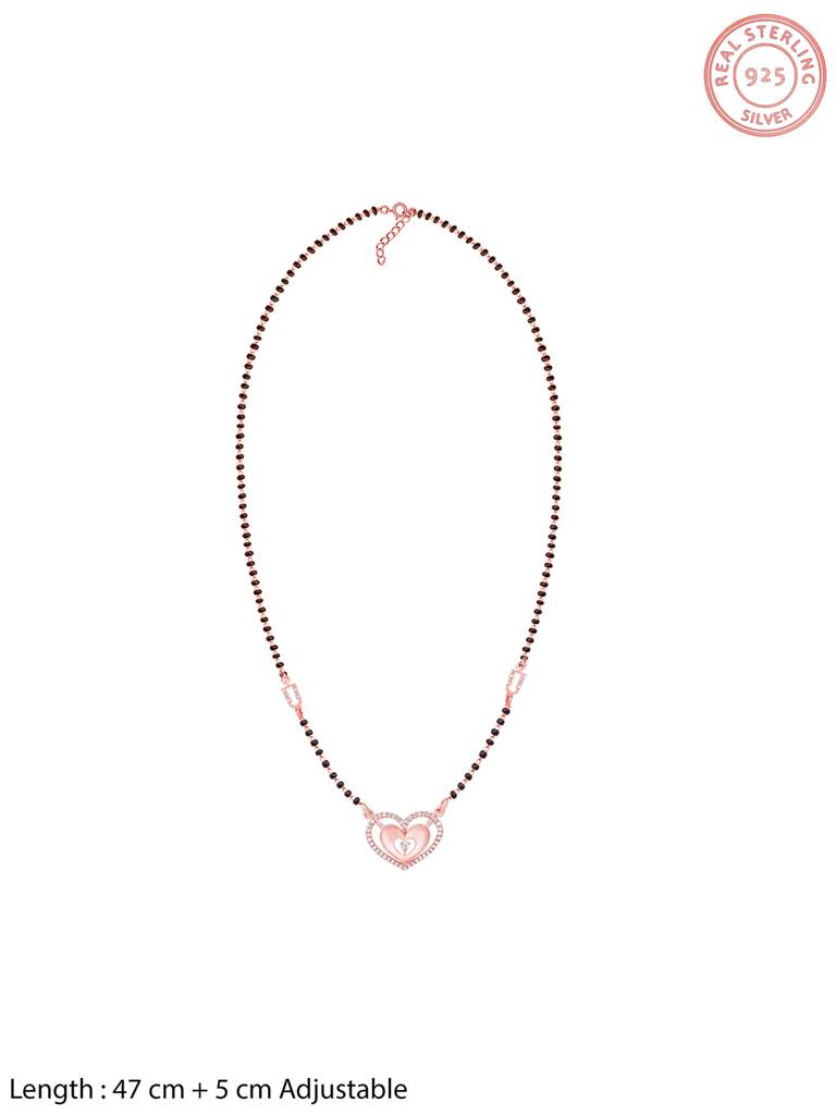 GIVA 925 Sterling Silver Anushka Sharma Rose Gold Dreamy Love Affair Mangalsutra