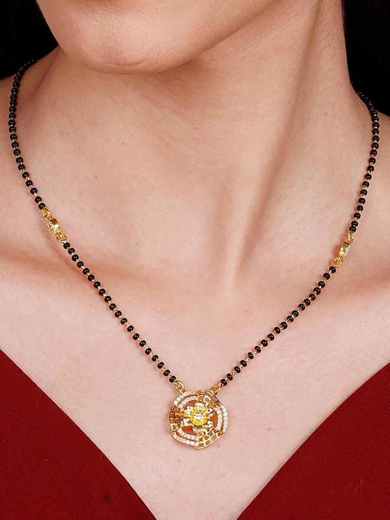 GIVA 925 Sterling Silver Anushka Sharma Golden Bewitching Beauty Mangalsutra