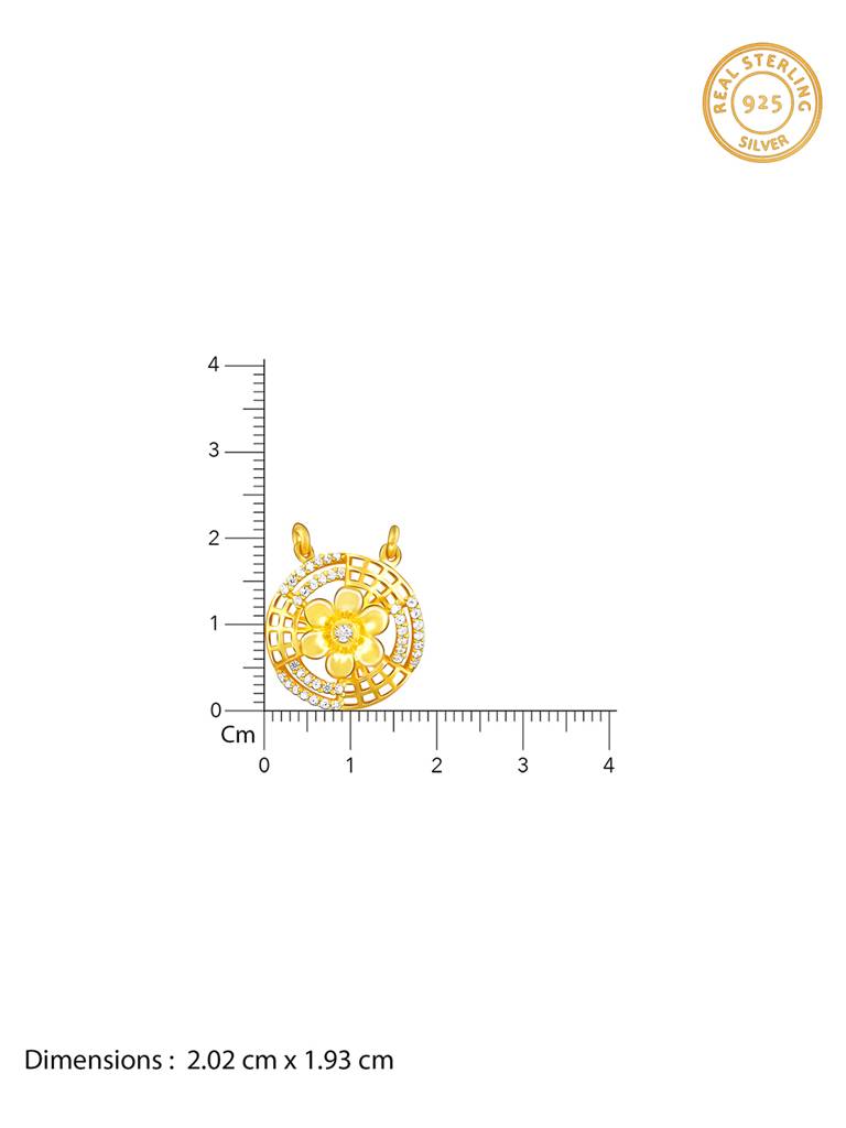 GIVA 925 Sterling Silver Anushka Sharma Golden Bewitching Beauty Mangalsutra