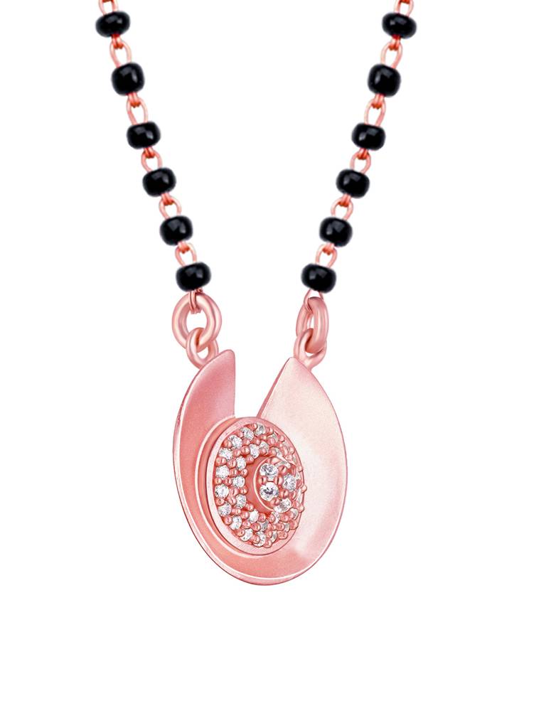 GIVA 925 Sterling Silver Rose Gold Shimmering Love Mangalsutra