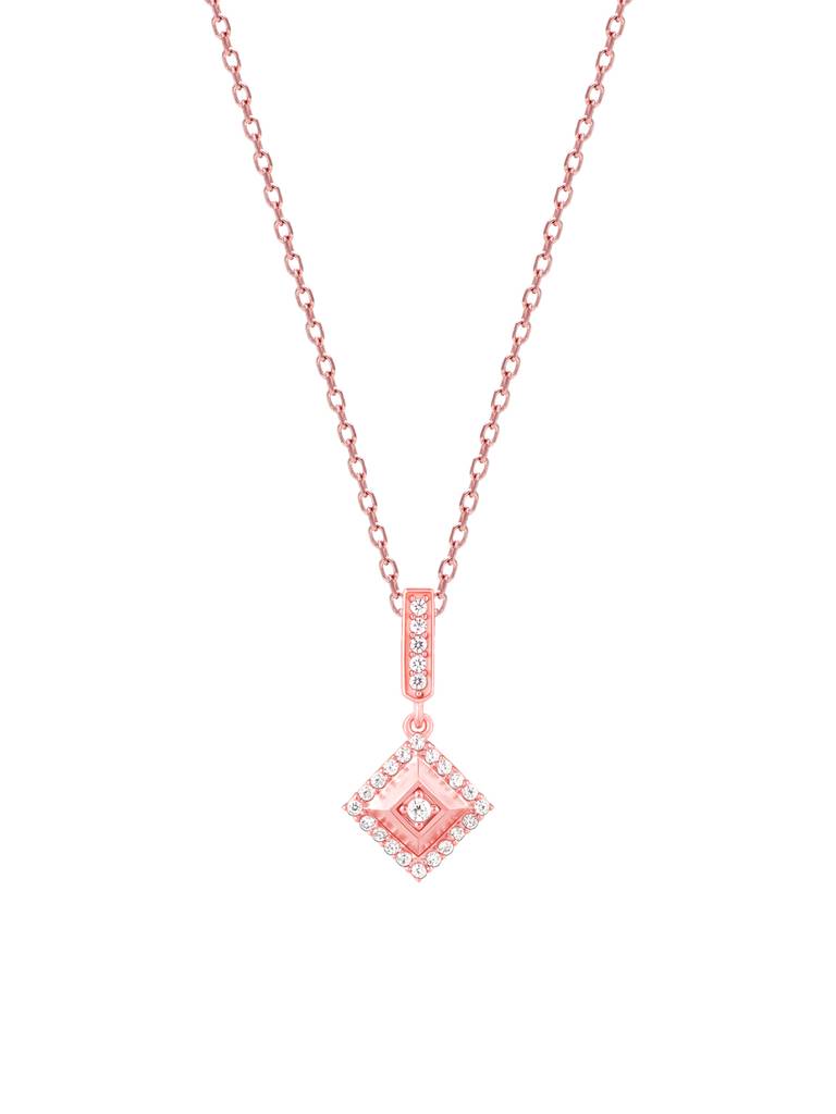 Giva 925 Sterling Silver Rose Gold Gorgeous Signature Pendant With Link Chain