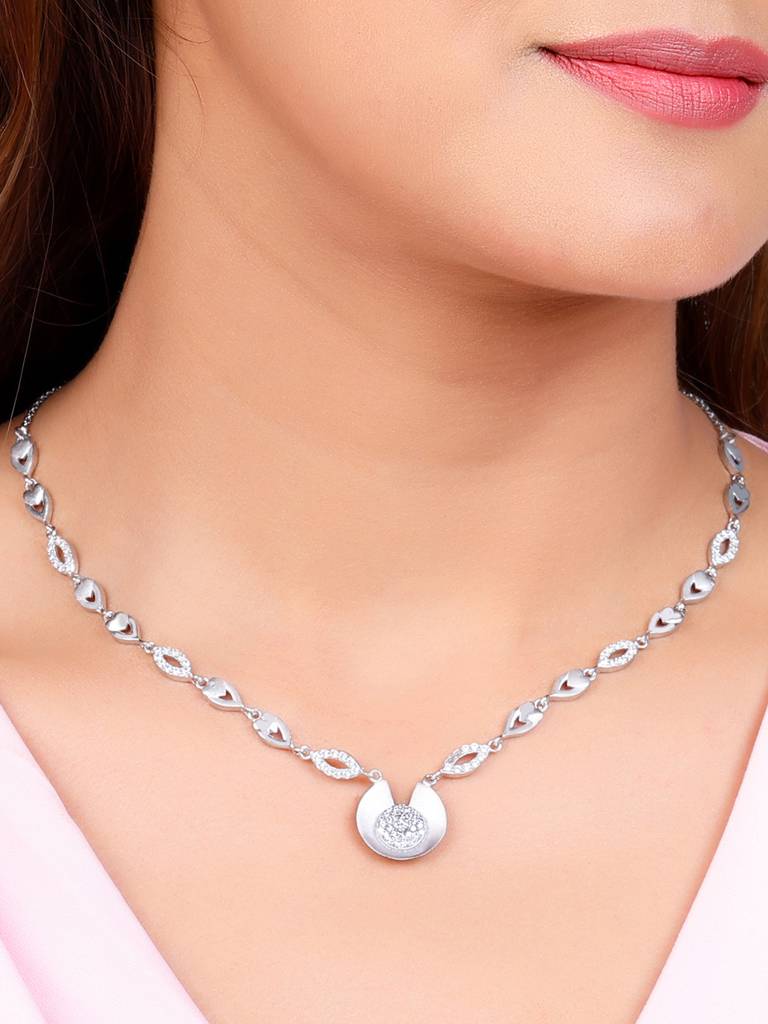 GIVA 925 Sterling Silver Shimmering Love Necklace