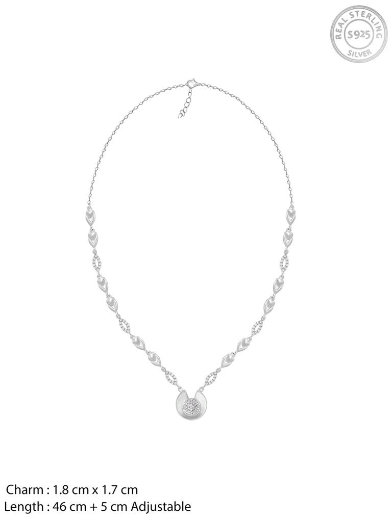 GIVA 925 Sterling Silver Shimmering Love Necklace