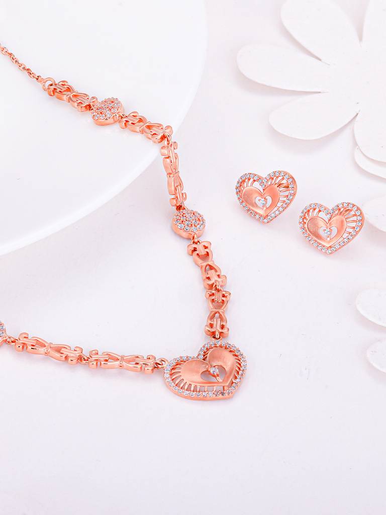 GIVA 925 Sterling Silver Anushka Sharma Rose Gold Love Affair Set