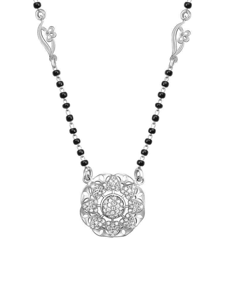 GIVA 925 Sterling Silver Anushka Sharma Silver Sparkles Mangalsutra