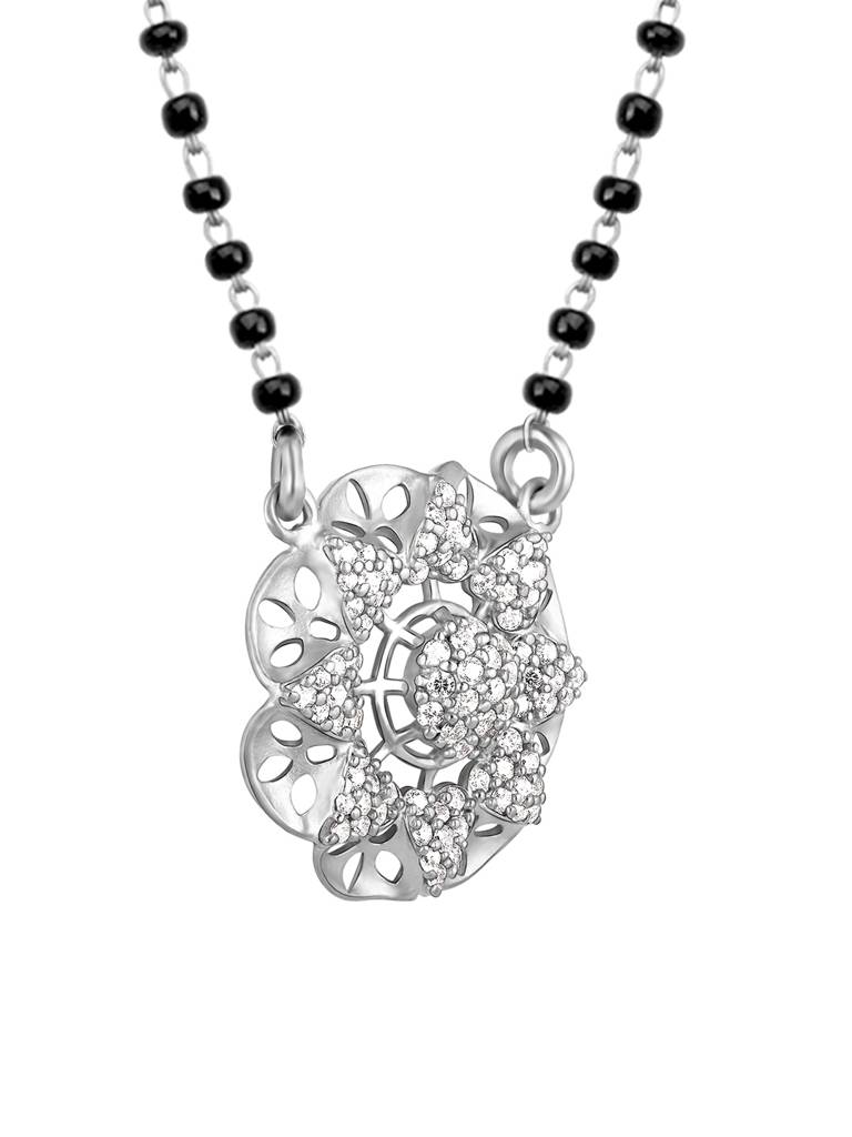 GIVA 925 Sterling Silver Anushka Sharma Silver Sparkles Mangalsutra