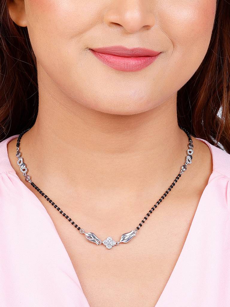 GIVA 925 Sterling Silver Silver Primrose Mangalsutra