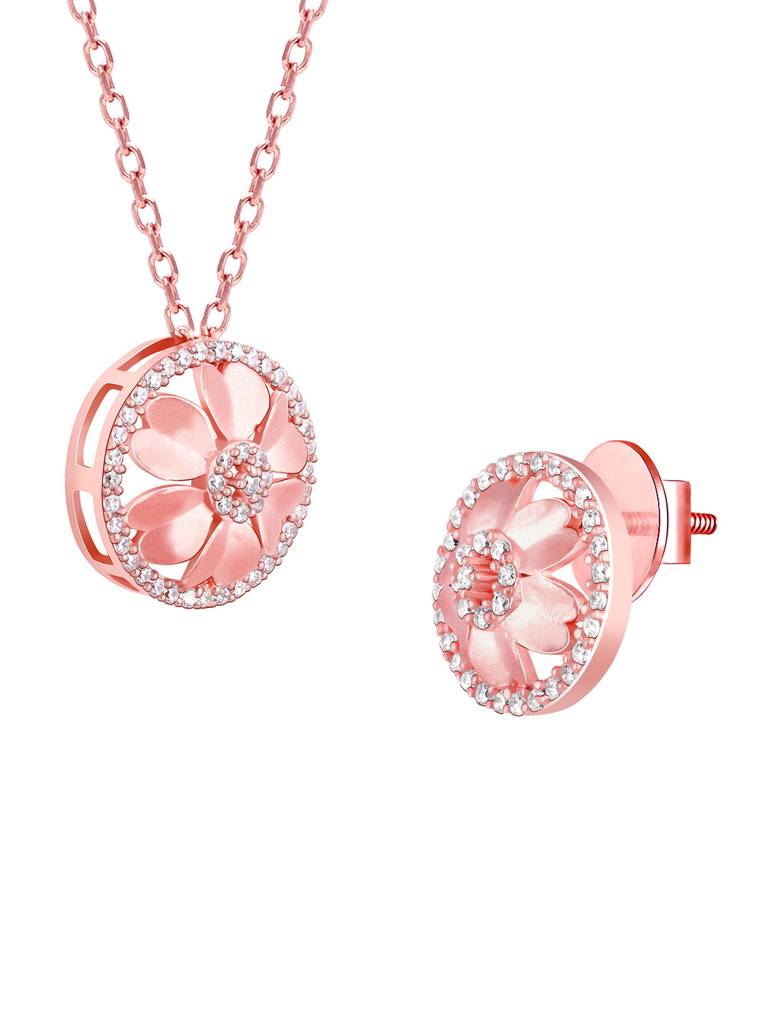 GIVA 925 Sterling Silver Anushka Sharma Rose Gold Season of Love Set