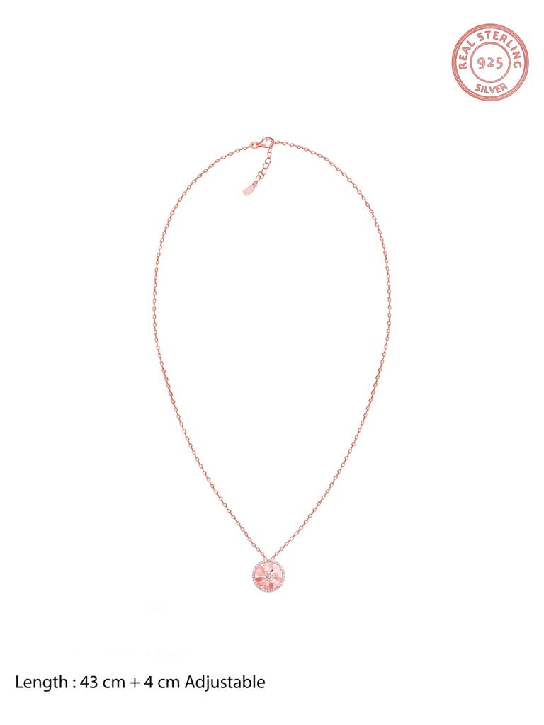 GIVA 925 Sterling Silver Anushka Sharma Rose Gold Season of Love Necklace