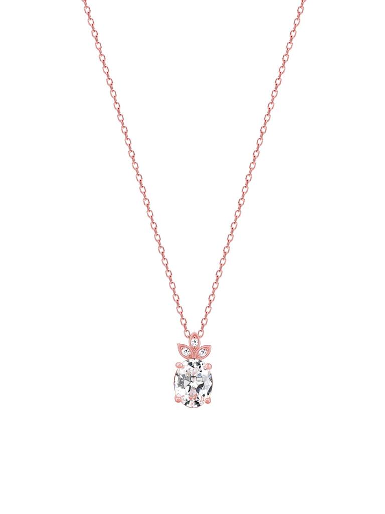 GIVA 925 Sterling Silver Rose Gold Glint of Happiness Pendant with Link Chain