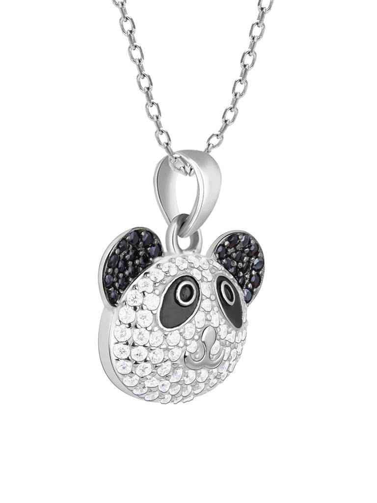 GIVA 925 Sterling Silver Panda Power Pendant with Link Chain