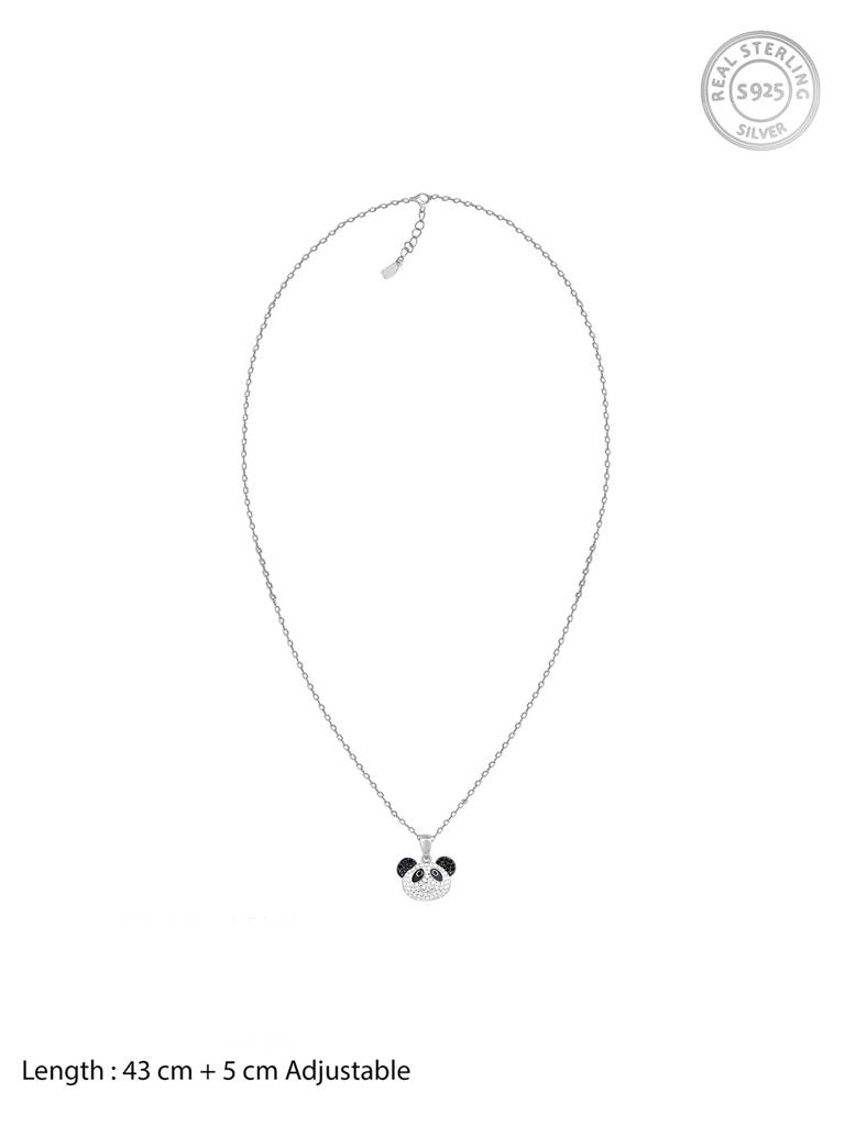 GIVA 925 Sterling Silver Panda Power Pendant with Link Chain