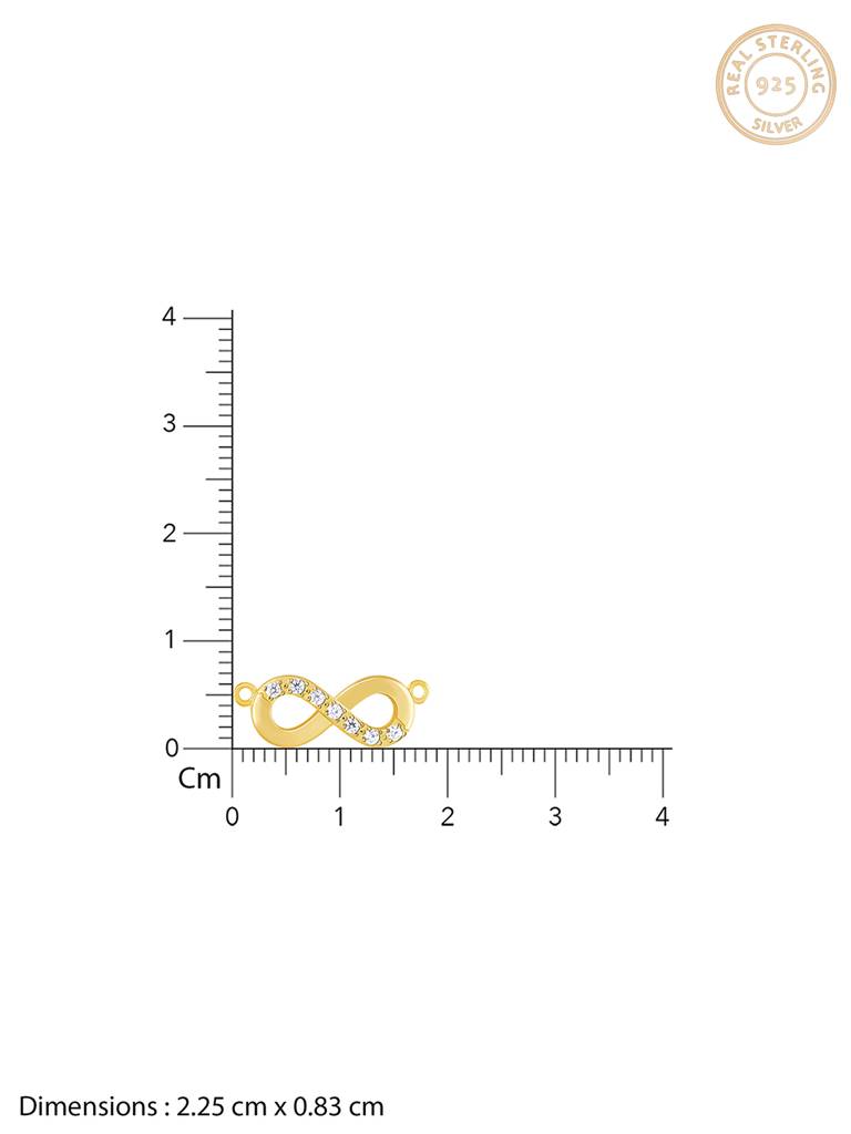 GIVA 925 Sterling Silver Golden Infinity Eternal Love Bond Necklace