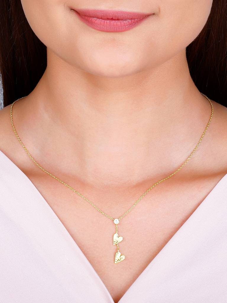 GIVA 925 Sterling Silver Golden Love In Nature Necklace