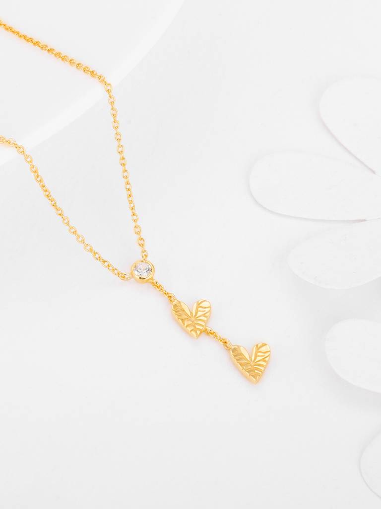 GIVA 925 Sterling Silver Golden Love In Nature Necklace