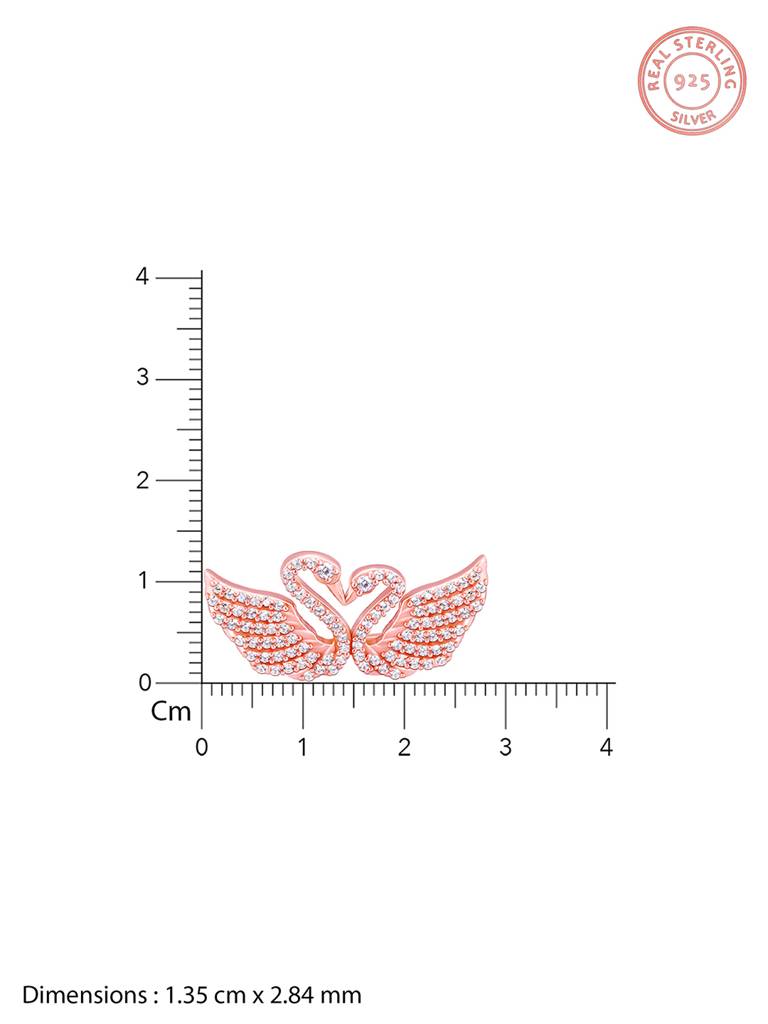 GIVA 925 Sterling Silver Rose Gold Swan Love Set