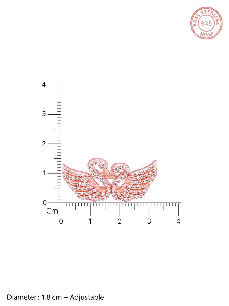 GIVA 925 Sterling Silver Rose Gold Swan Love Set