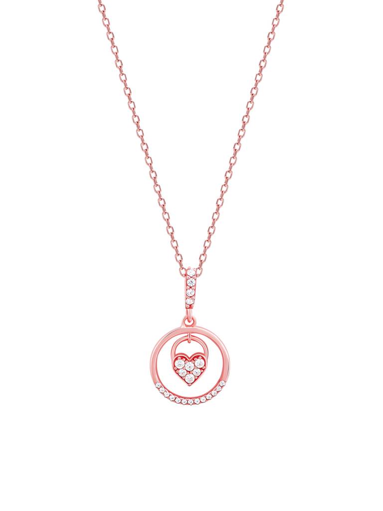 GIVA 925 Sterling Silver Rose Gold In The Circle of Your Love Pendant with Chain