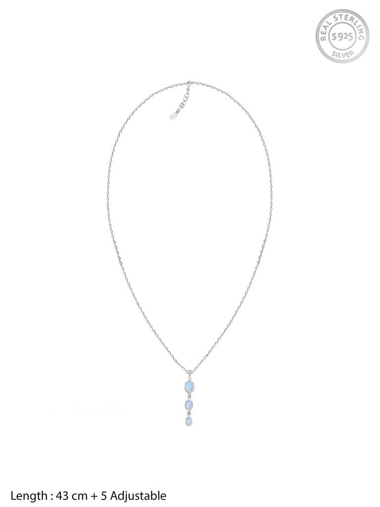 GIVA 925 Sterling Silver Heavenly Harmony Moonstone Necklace