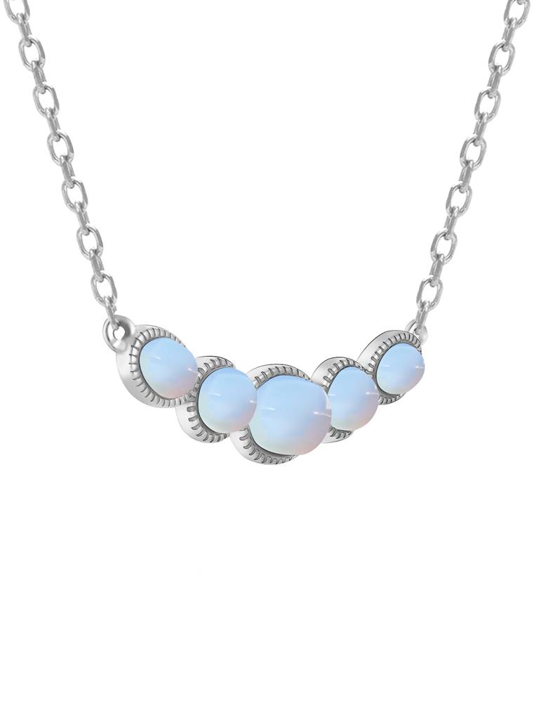 GIVA 925 Sterling Silver Lunar Lustre Moonstone Necklace