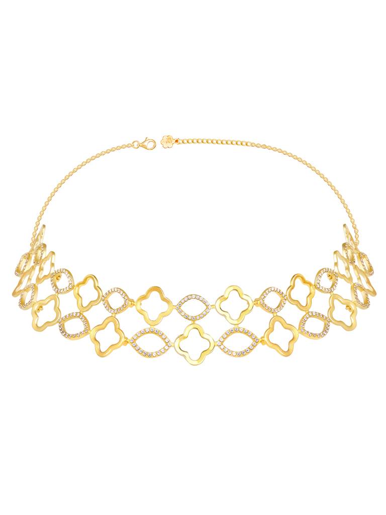 GIVA 925 Sterling Silver Anushka Sharma Golden Charming Choker