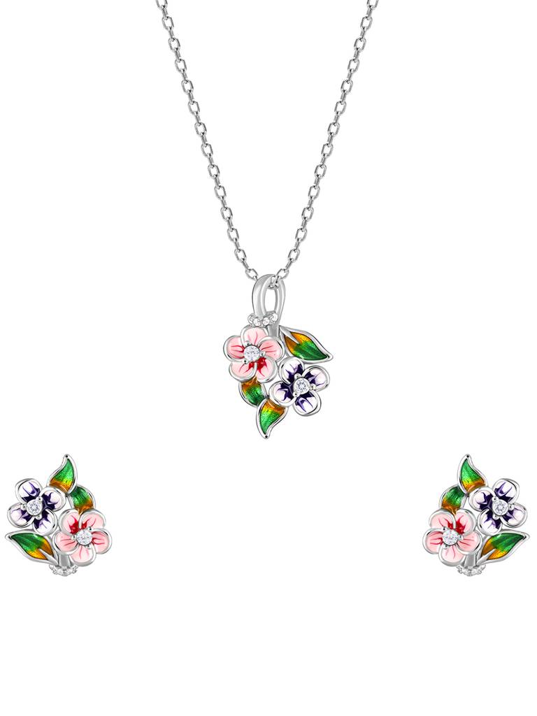 Giva 925 Sterling Silver Sparkle And Bloom Set