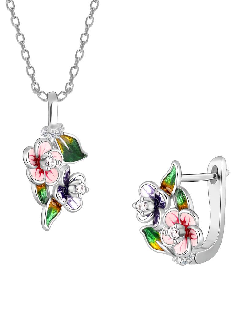 Giva 925 Sterling Silver Sparkle And Bloom Set