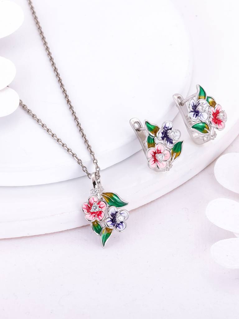 Giva 925 Sterling Silver Sparkle And Bloom Set