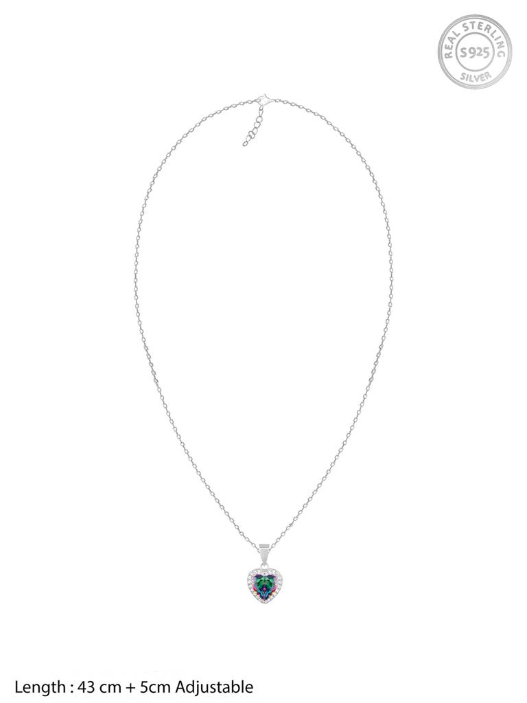 Giva 925 Sterling Silver My True Feelings Pendant With Link Chain