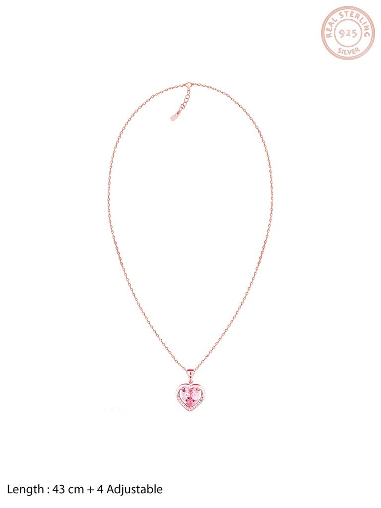 Giva 925 Silver Rose Gold Dreamy Heart Pendant : PD01796