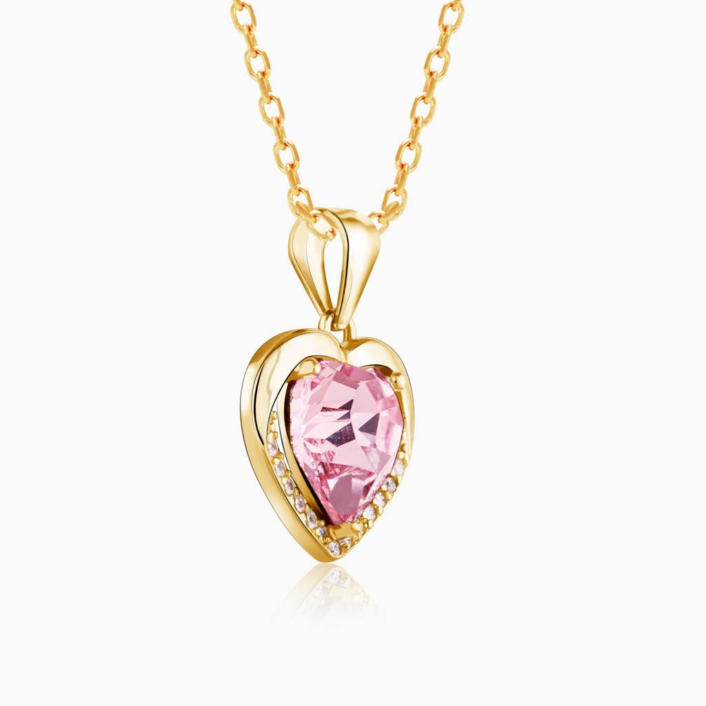 Giva 925 Sterling Silver Golden Dreamy Heart Pendant | Pendant To Gift Women & Girls | Wit : PD01797