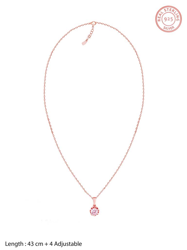 Giva 925 Sterling Silver Rose Gold You'Re One Of A Kind Set With Link Chain