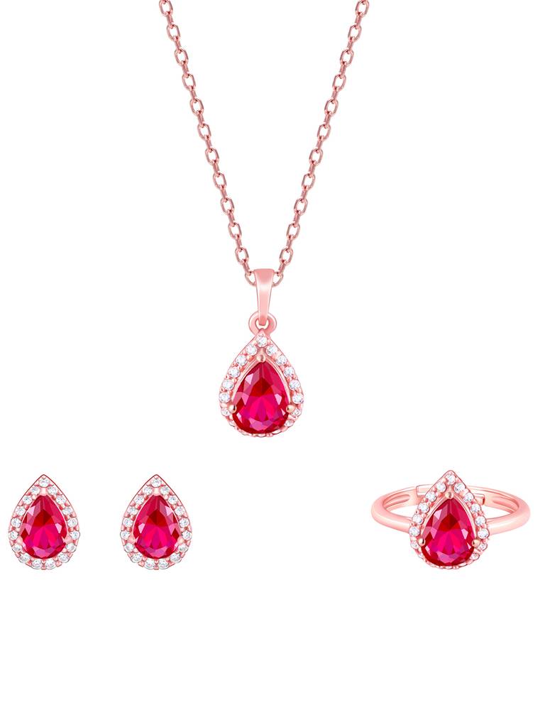 Giva 925 Sterling Silver Rose Gold Be Bold And Beautiful Set Of Three